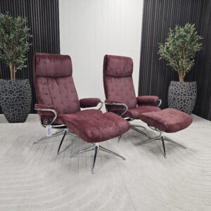 2 stk. Stressless London lenestoler med krakk - Bilde 2
