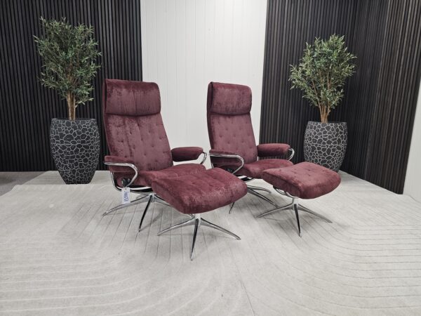 2 stk. Stressless London lenestoler med krakk