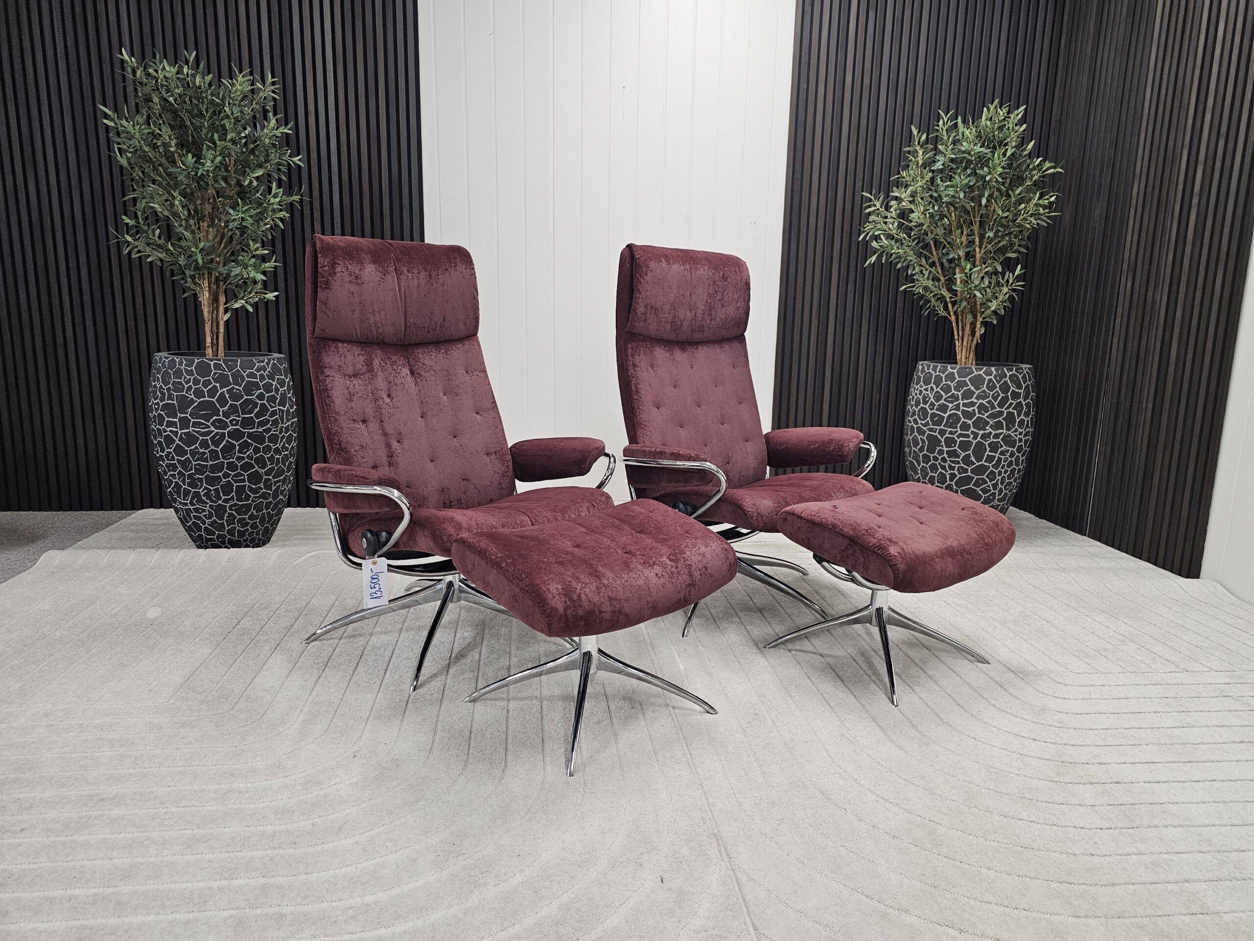 2 stk. Stressless London lenestoler med krakk - Bilde 2