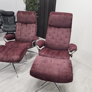 2 stk. Stressless London lenestoler med krakk - Bilde 6
