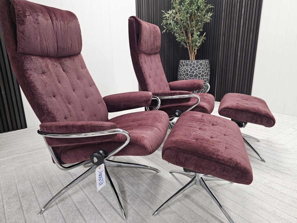 2 stk. Stressless London lenestoler med krakk
