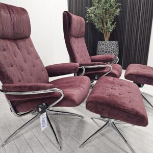 2 stk. Stressless London lenestoler med krakk - Bilde 8