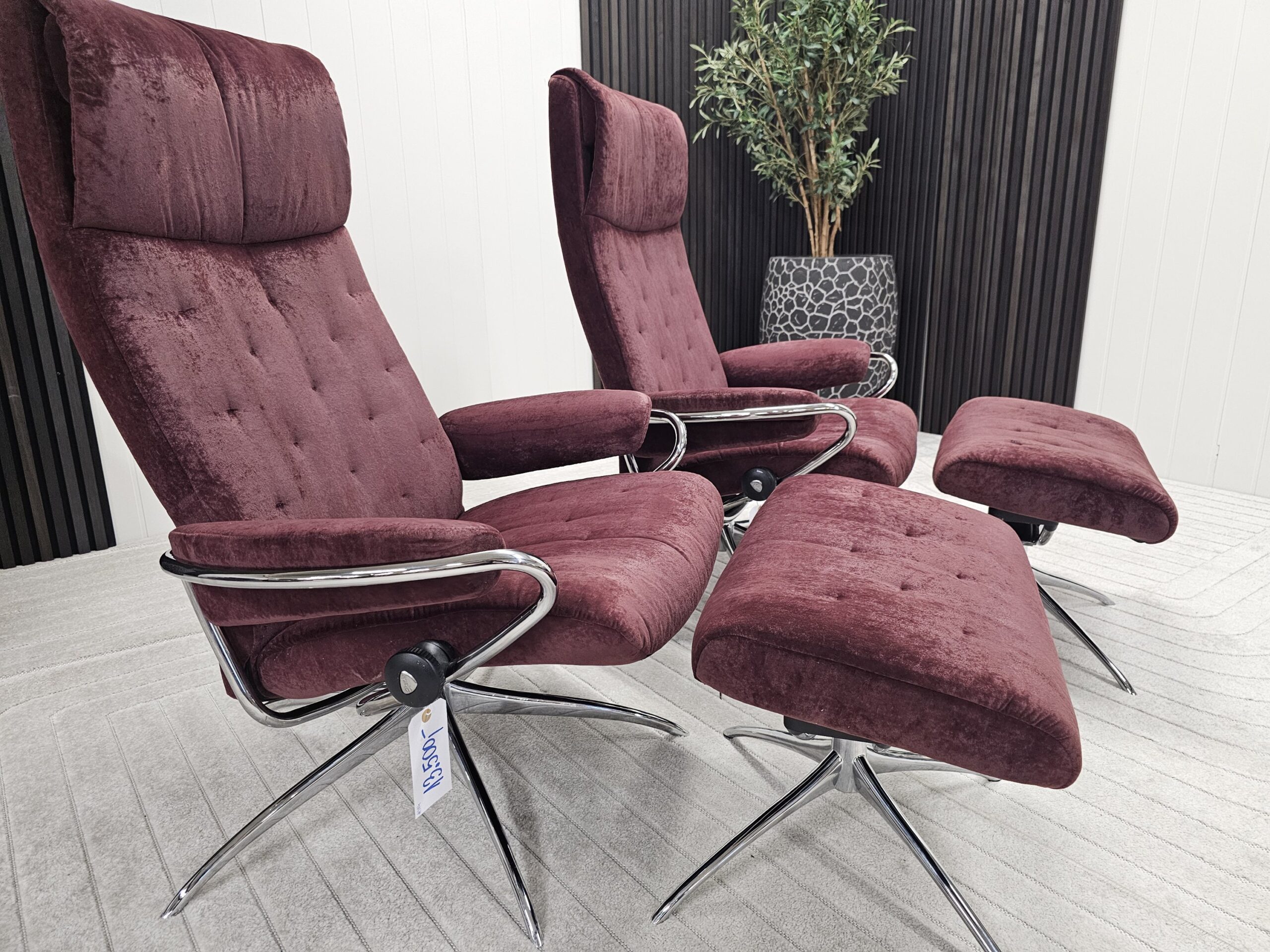 2 stk. Stressless London lenestoler med krakk - Bilde 8