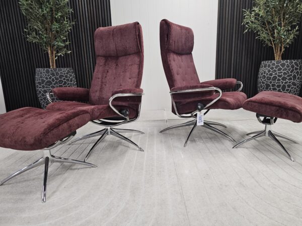 2 stk. Stressless London lenestoler med krakk