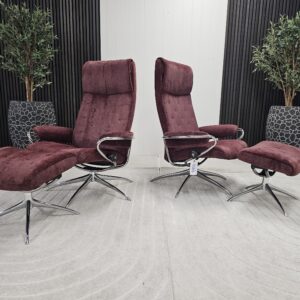 2 stk. Stressless London lenestoler med krakk - Bilde 4