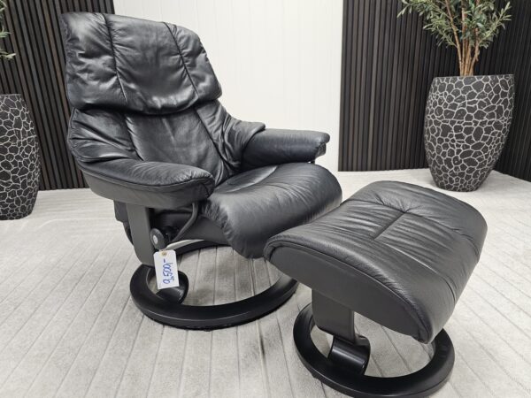 3 stk. Stressless Reno lenestoler med krakk
