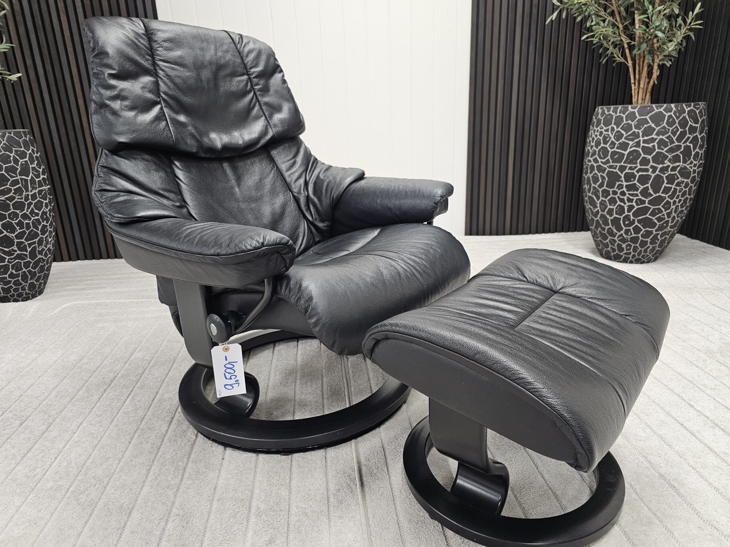 3 stk. Stressless Reno lenestoler med krakk - Bilde 7