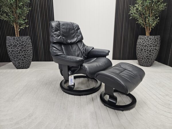 3 stk. Stressless Reno lenestoler med krakk