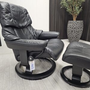 3 stk. Stressless Reno lenestoler med krakk