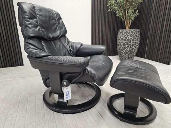 3 stk. Stressless Reno lenestoler med krakk
