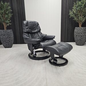 3 stk. Stressless Reno lenestoler med krakk - Bilde 4