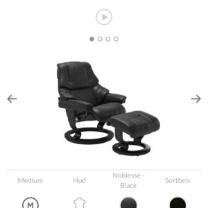 3 stk. Stressless Reno lenestoler med krakk - Bilde 2