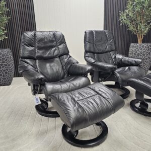 2 stk. Stressless Reno lenestoler med krakk - Bilde 9