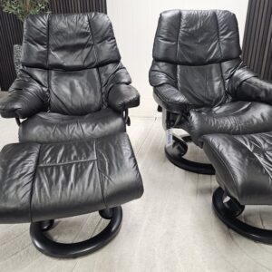 2 stk. Stressless Reno lenestoler med krakk - Bilde 13