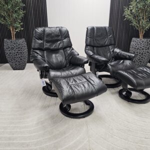 2 stk. Stressless Reno lenestoler med krakk - Bilde 10