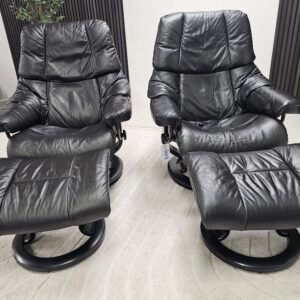 2 stk. Stressless Reno lenestoler med krakk - Bilde 11