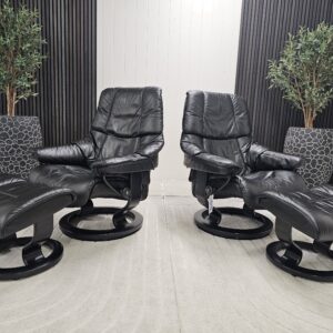 2 stk. Stressless Reno lenestoler med krakk - Bilde 2