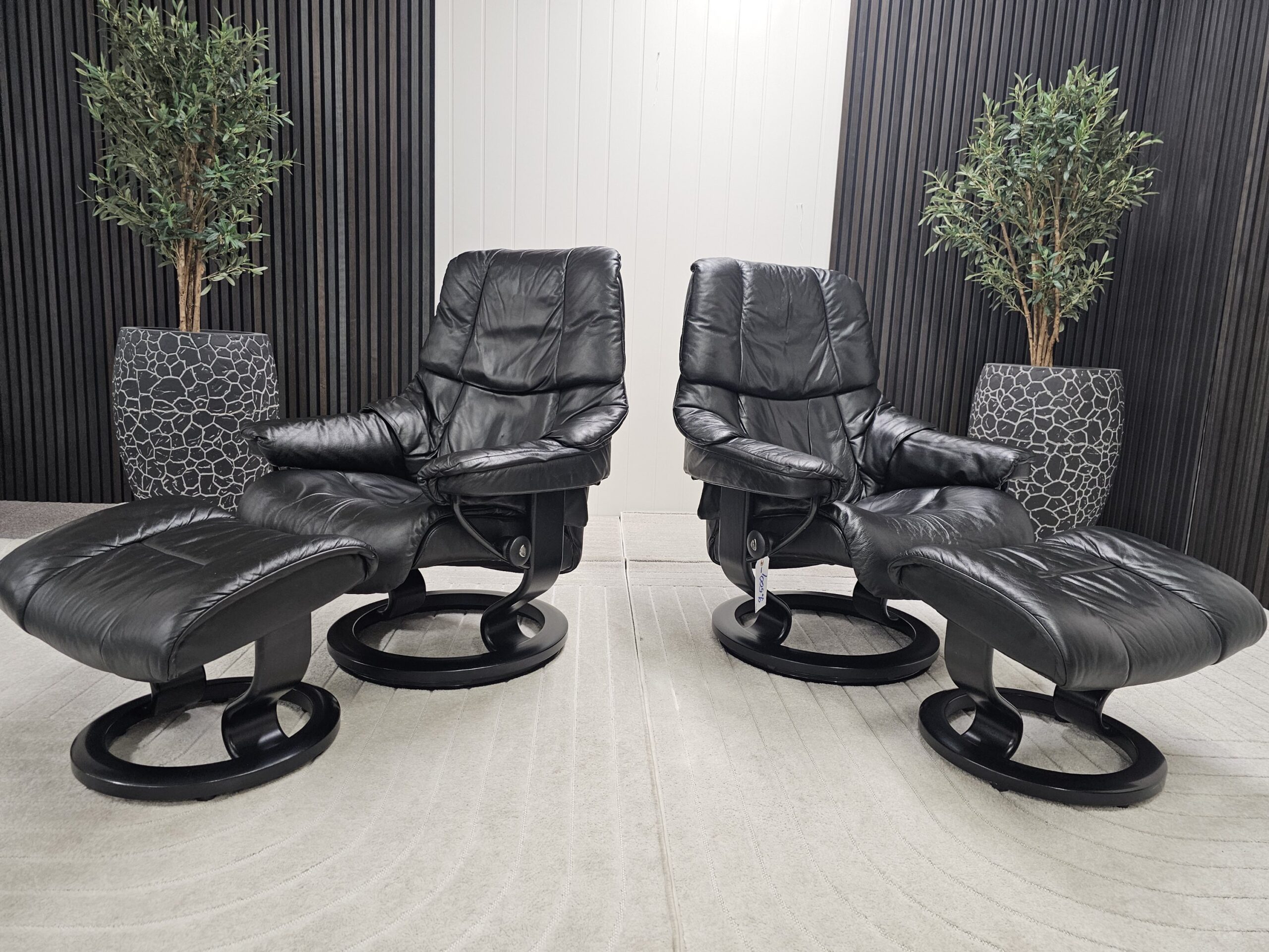 2 stk. Stressless Reno lenestoler med krakk - Bilde 2