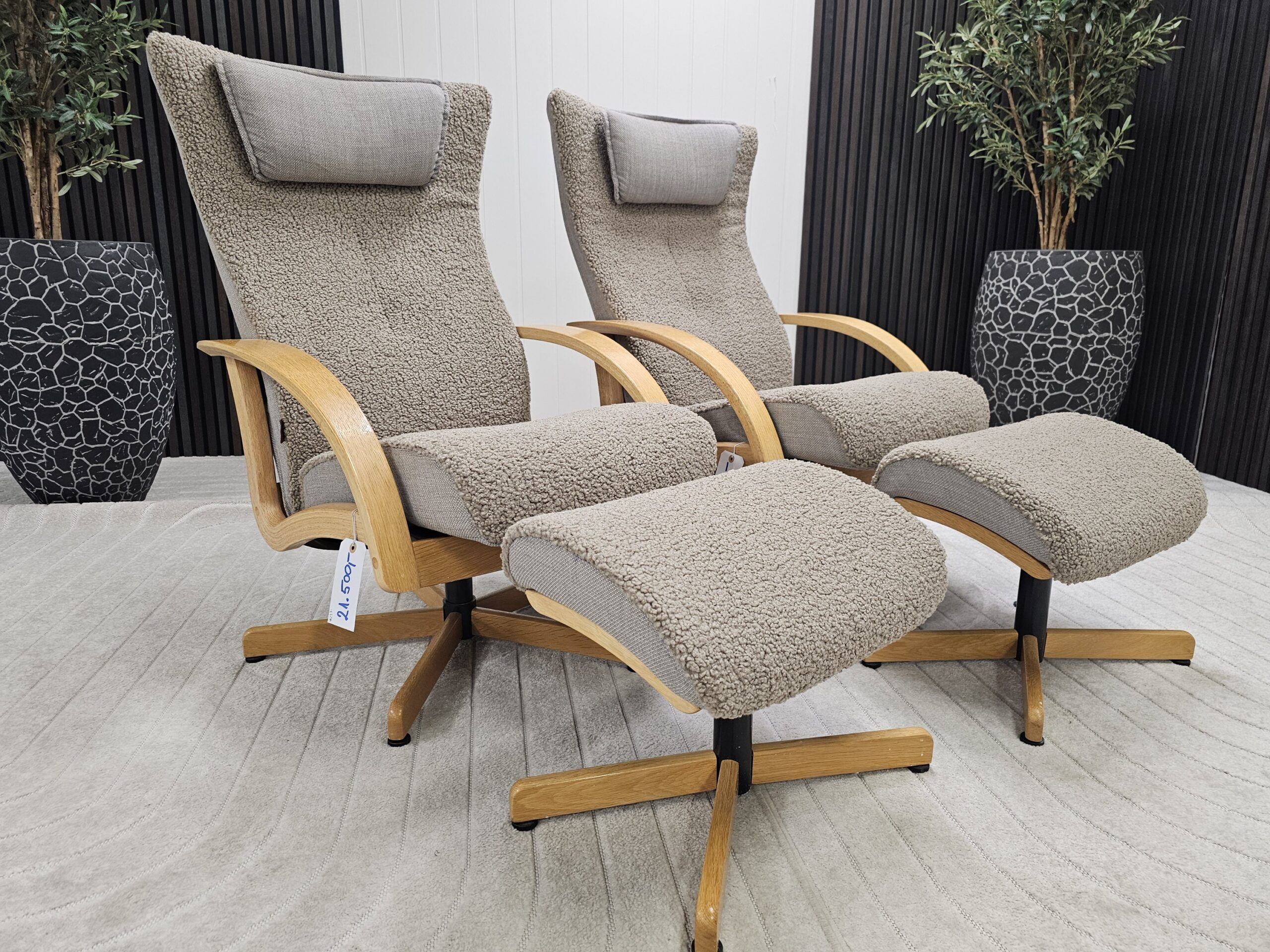 2 stk. Brunstad Swing lenestoler med krakk - Bilde 1