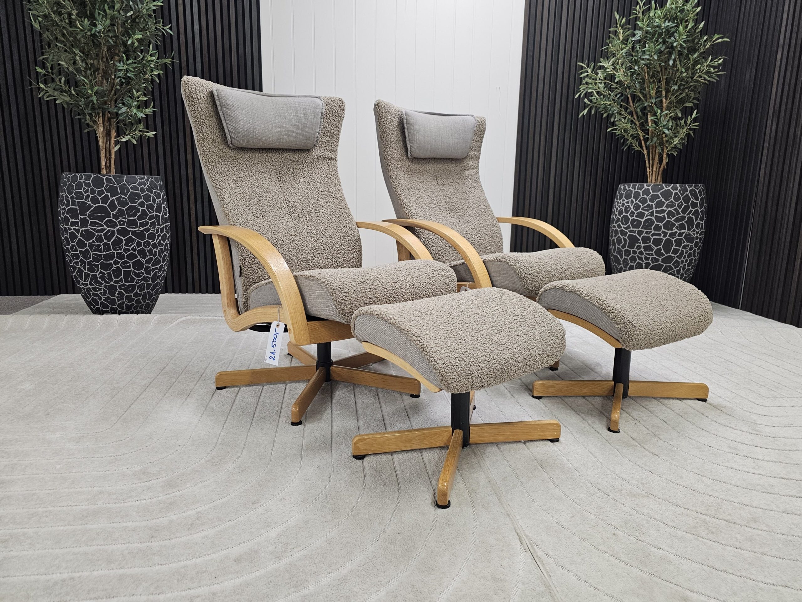 2 stk. Brunstad Swing lenestoler med krakk - Bilde 3
