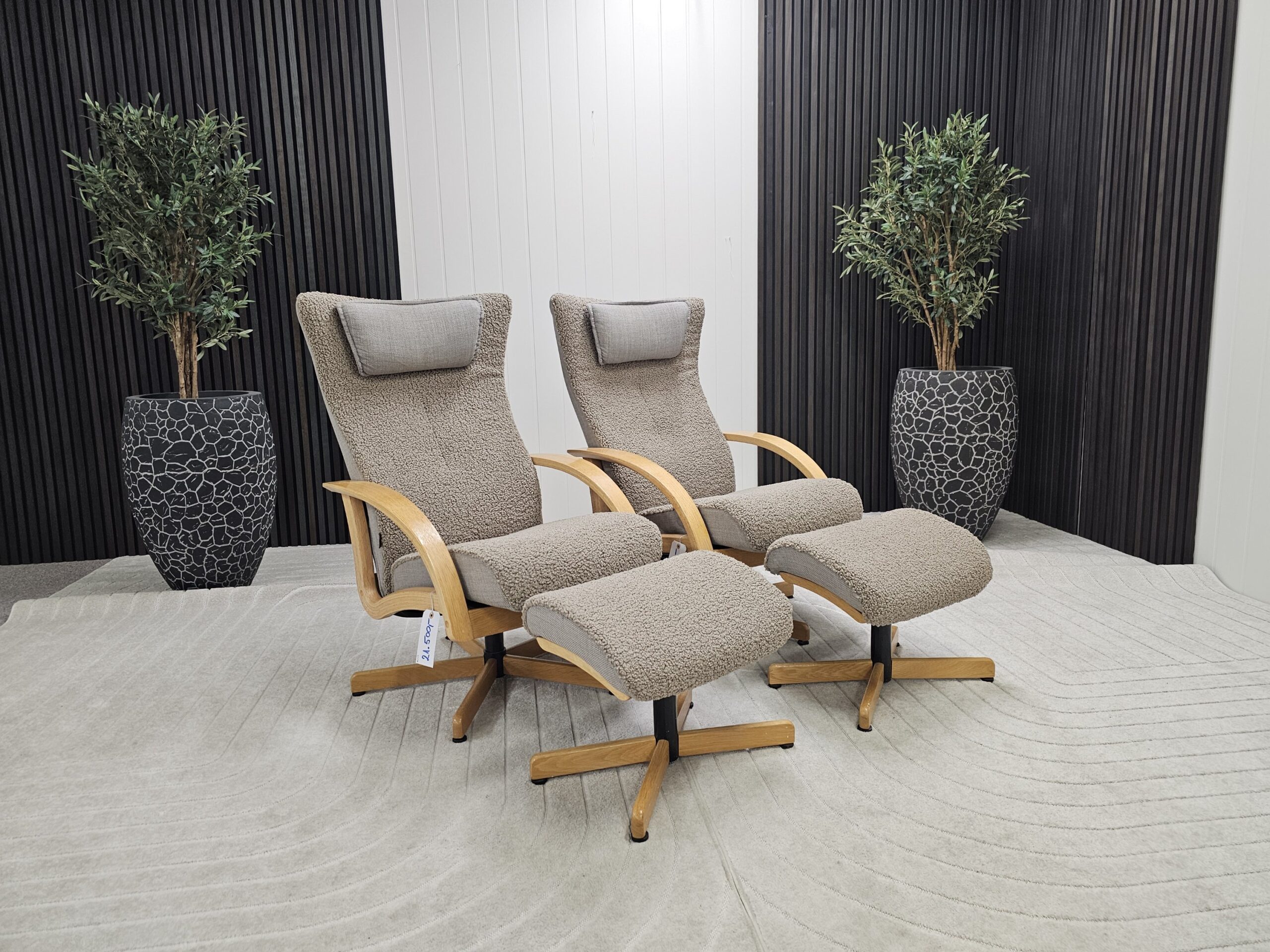 2 stk. Brunstad Swing lenestoler med krakk - Bilde 2