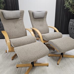 2 stk. Brunstad Swing lenestoler med krakk - Bilde 5