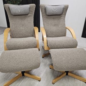 2 stk. Brunstad Swing lenestoler med krakk - Bilde 9