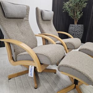 2 stk. Brunstad Swing lenestoler med krakk - Bilde 11