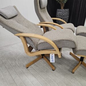 2 stk. Brunstad Swing lenestoler med krakk - Bilde 17