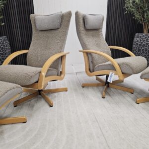2 stk. Brunstad Swing lenestoler med krakk - Bilde 10