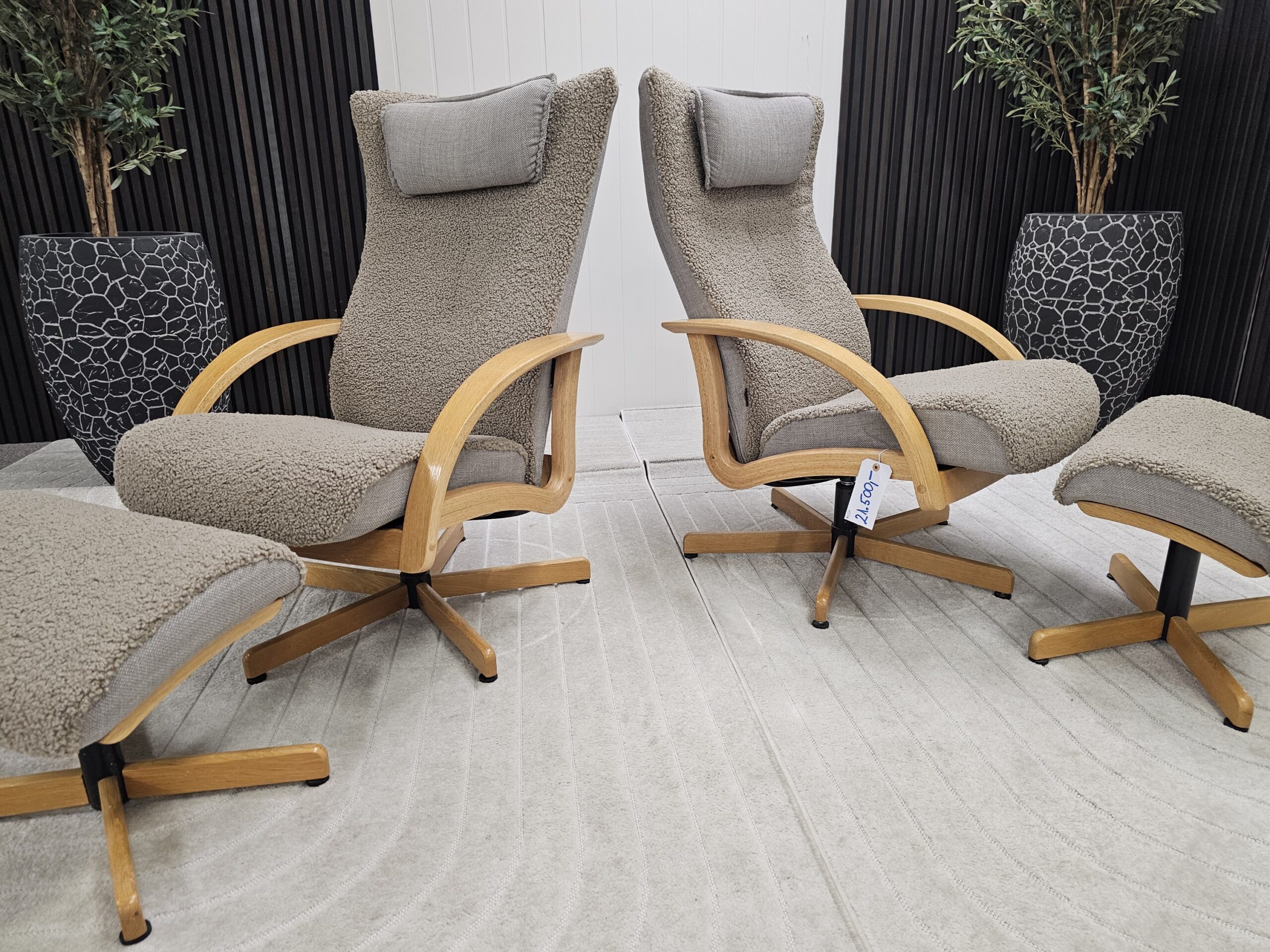 2 stk. Brunstad Swing lenestoler med krakk - Bilde 10