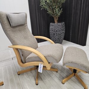 2 stk. Brunstad Swing lenestoler med krakk - Bilde 7