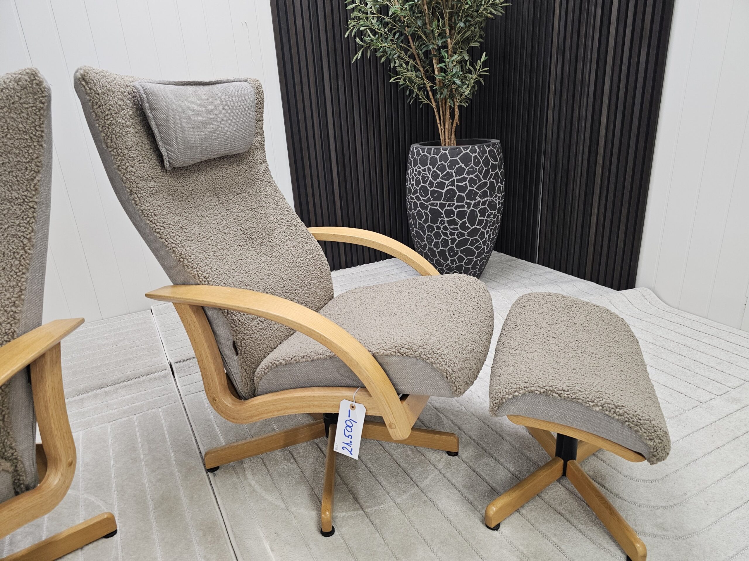 2 stk. Brunstad Swing lenestoler med krakk - Bilde 7