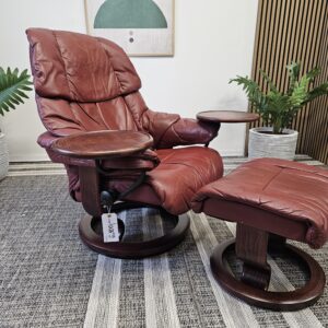 Stressless Reno lenestol m/krakk + 2 Stressless Swing bord