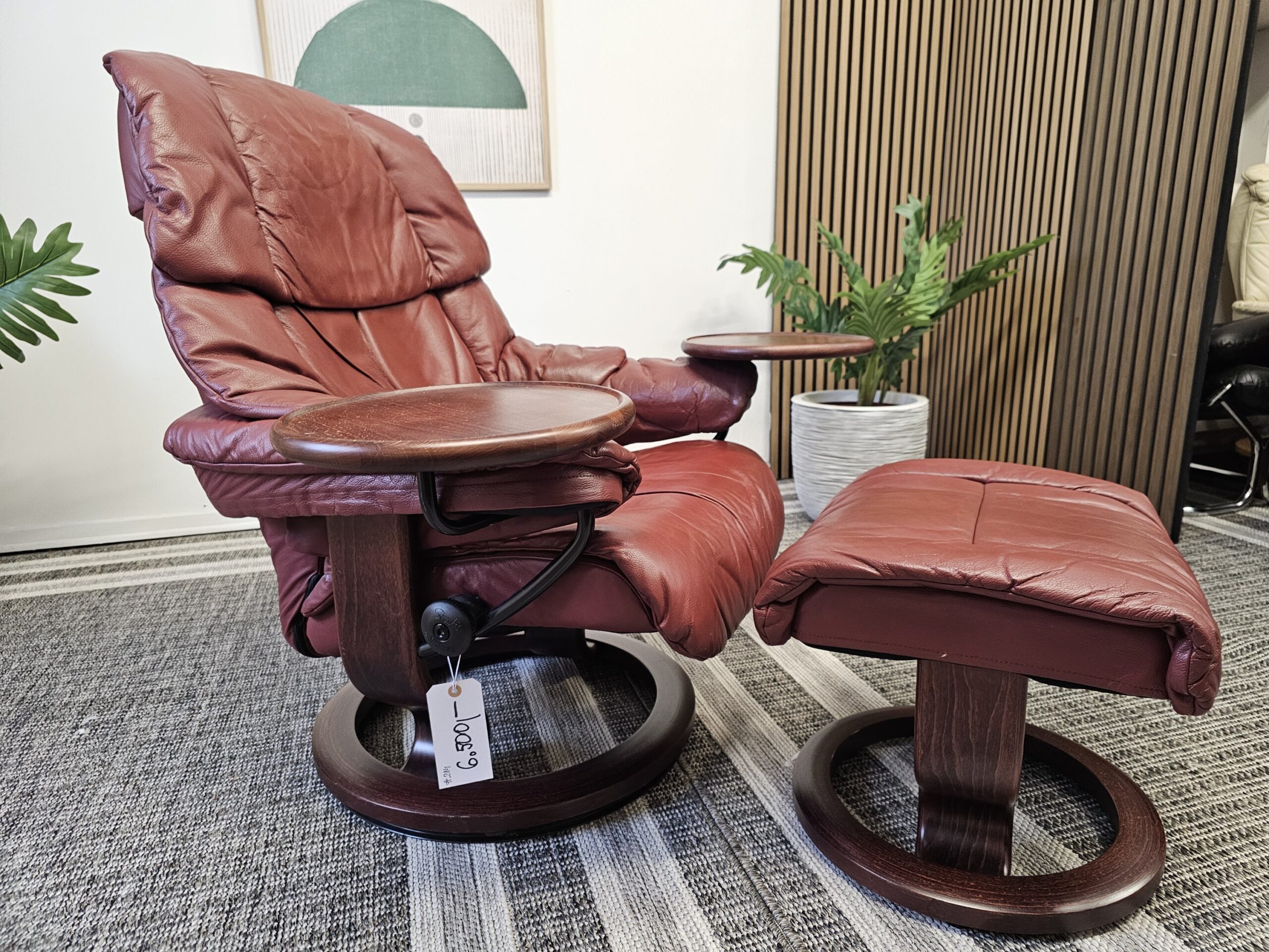 Stressless Reno lenestol m/krakk + 2 Stressless Swing bord - Bilde 8