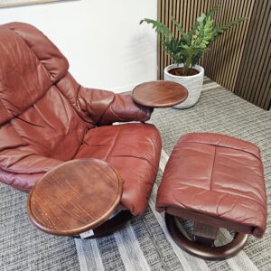 Stressless Reno lenestol m/krakk + 2 Stressless Swing bord - Bilde 2