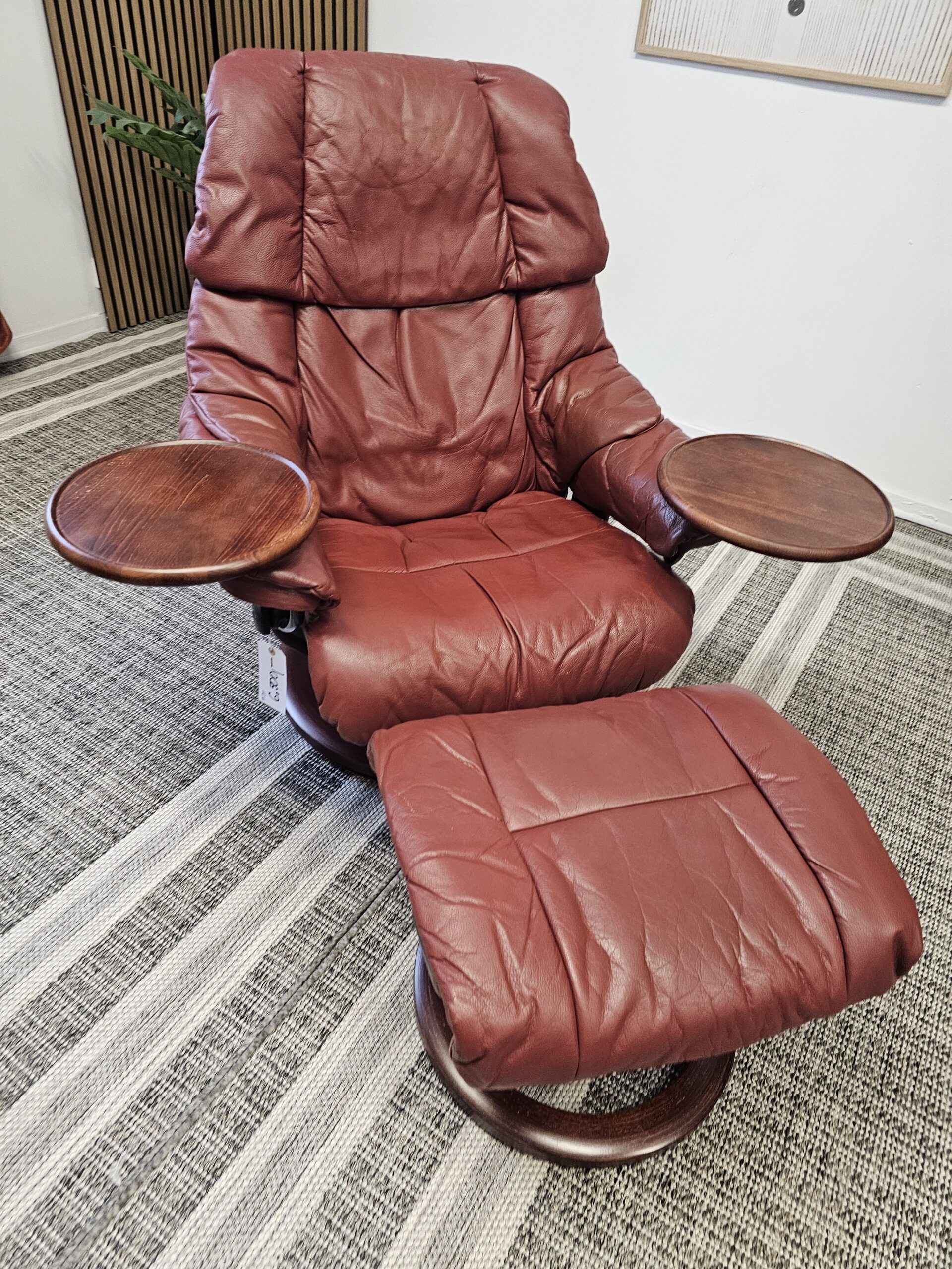 Stressless Reno lenestol m/krakk + 2 Stressless Swing bord - Bilde 9