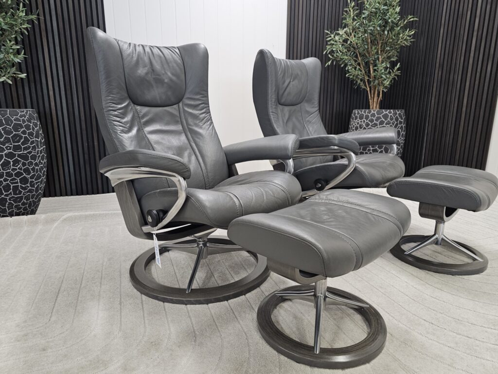 1 stk. Stressless Wing Signature lenestol m/krakk