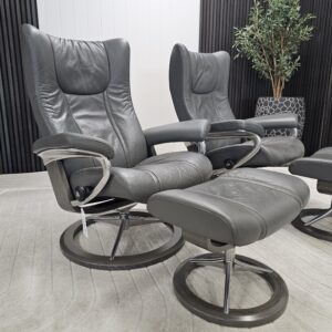 2 stk. Stressless Wing Signature lenestol m/krakk - Bilde 1