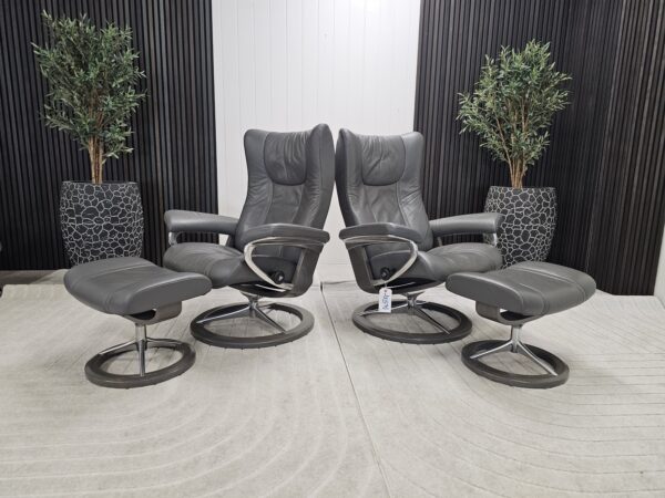 2 stk. Stressless Wing Signature lenestol m/krakk