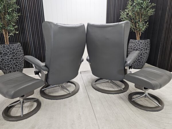 2 stk. Stressless Wing Signature lenestol m/krakk
