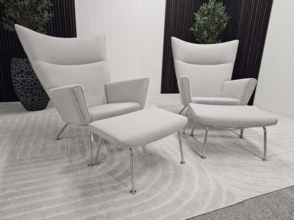 2 stk. lenestoler i stil med CH445 Wing fra Carl Hansen