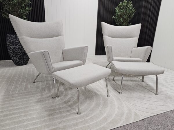 2 stk. lenestoler i stil med CH445 Wing fra Carl Hansen
