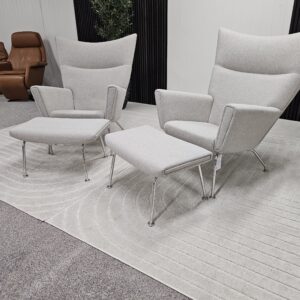 2 stk. lenestoler i stil med CH445 Wing fra Carl Hansen - Bilde 6