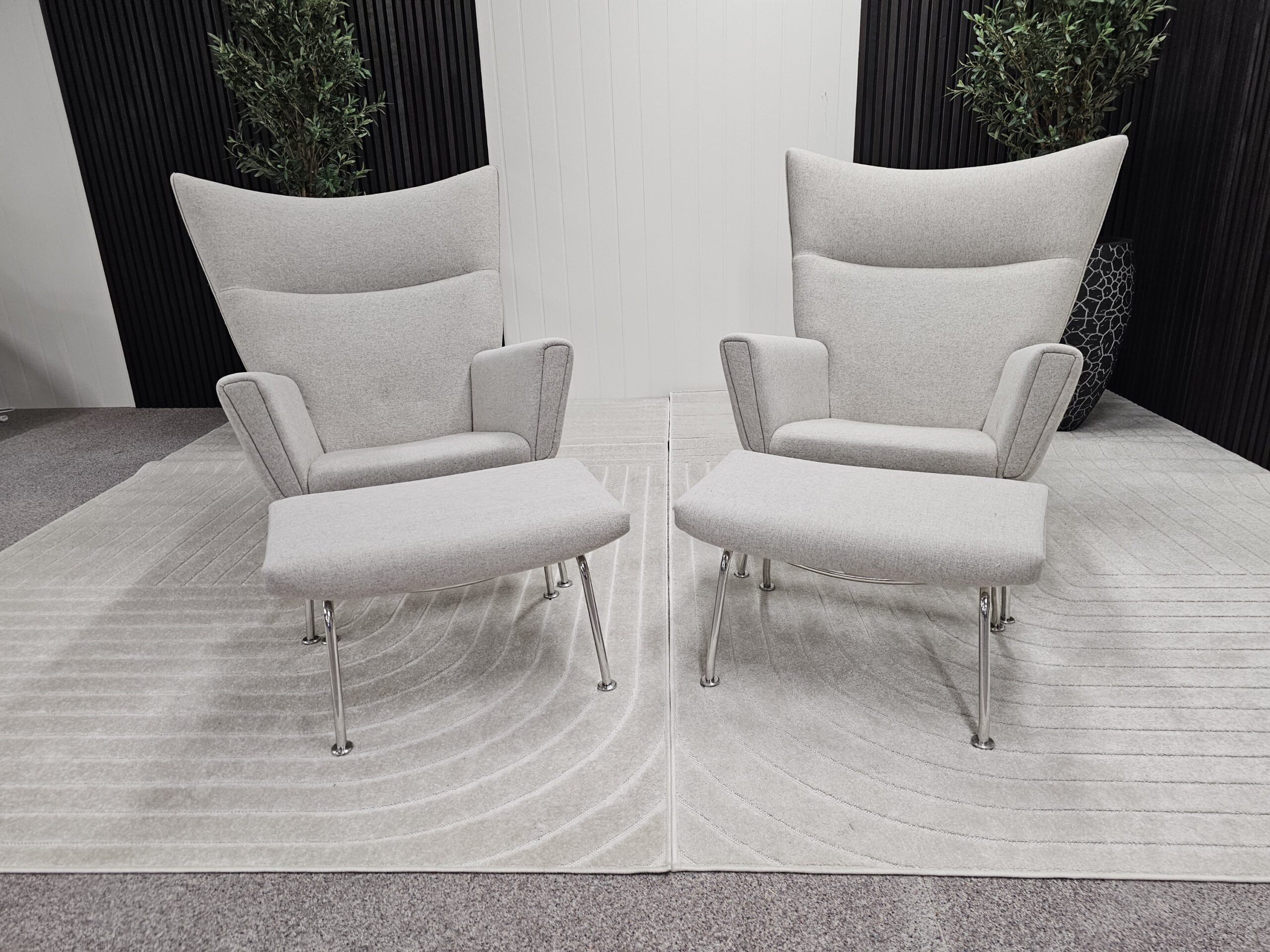 2 stk. lenestoler i stil med CH445 Wing fra Carl Hansen - Bilde 2