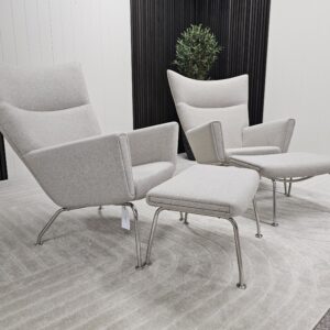 2 stk. lenestoler i stil med CH445 Wing fra Carl Hansen - Bilde 3