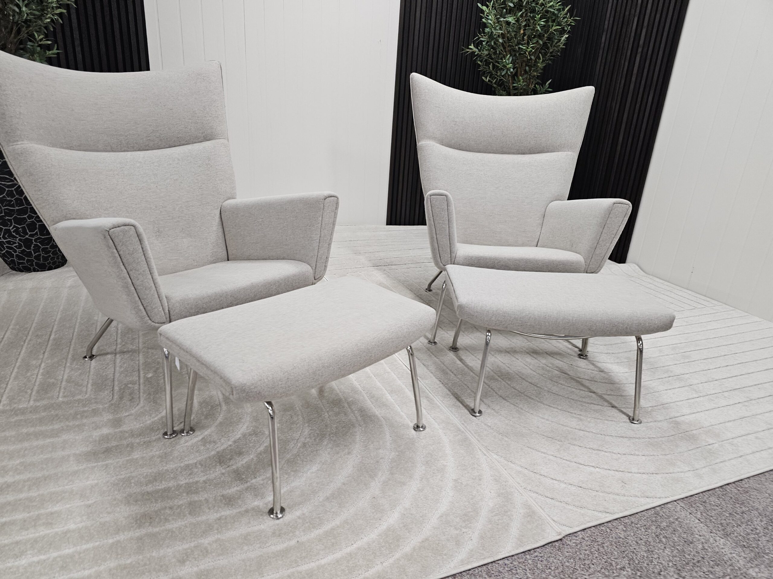 2 stk. lenestoler i stil med CH445 Wing fra Carl Hansen - Bilde 9