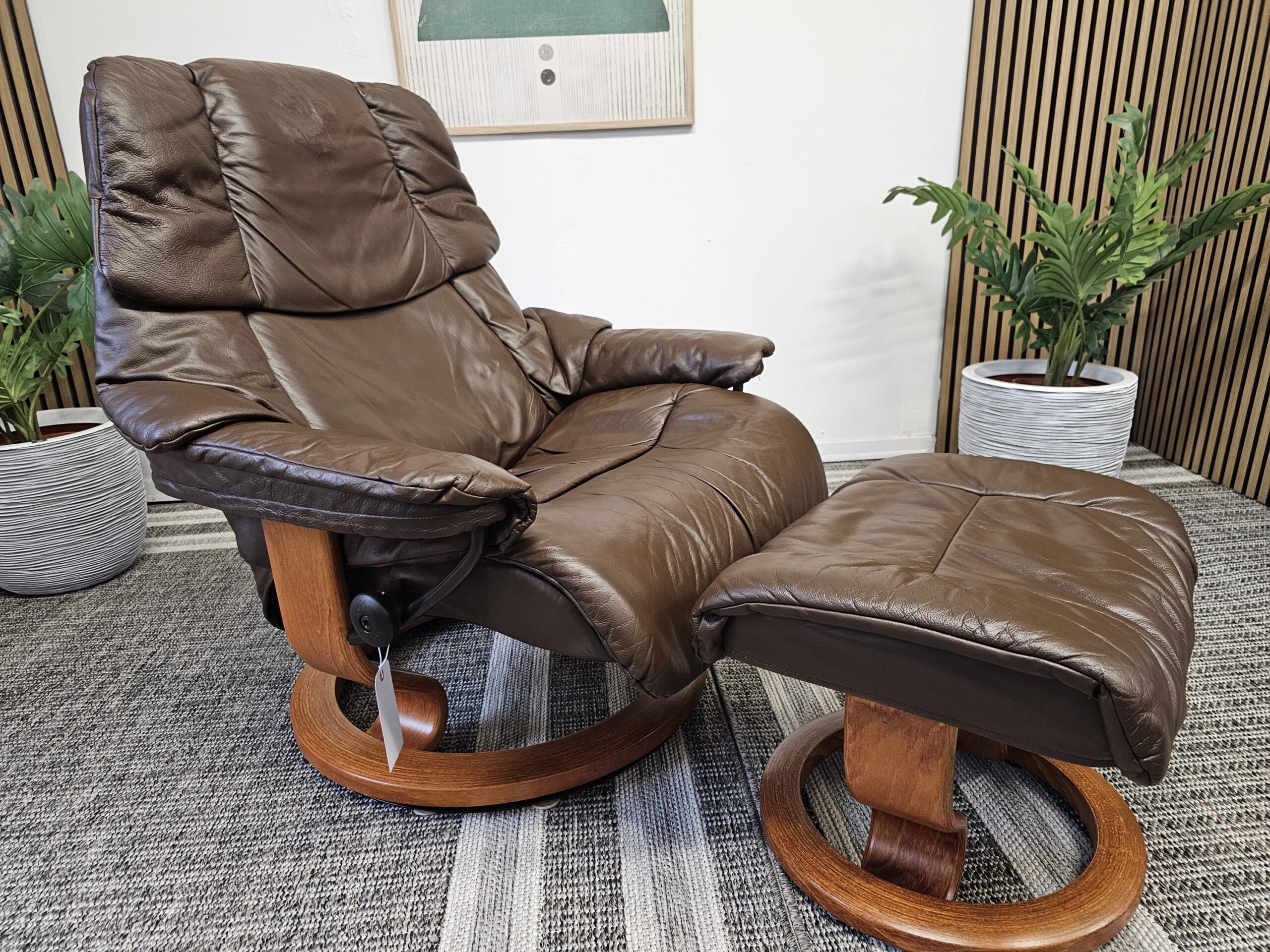 Brukt Stressless® Reno lenestol med krakk - Bilde 13