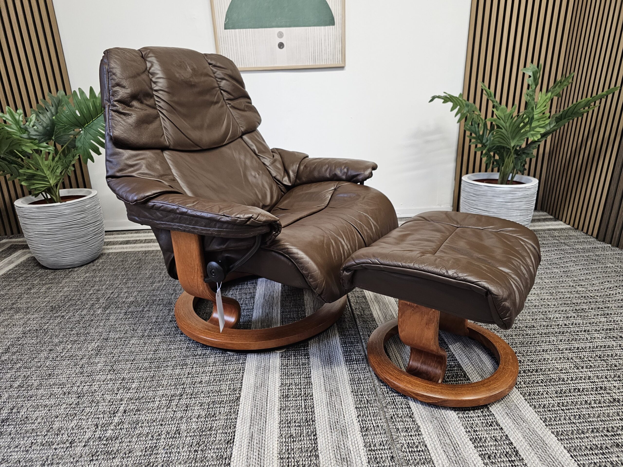 Brukt Stressless® Reno lenestol med krakk - Bilde 1