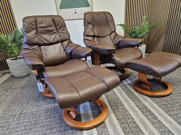 2 stk. Stressless® Reno lenestol m/krakk fra Ekornes